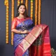 R BLUE__Royal Rajgharana Sarees